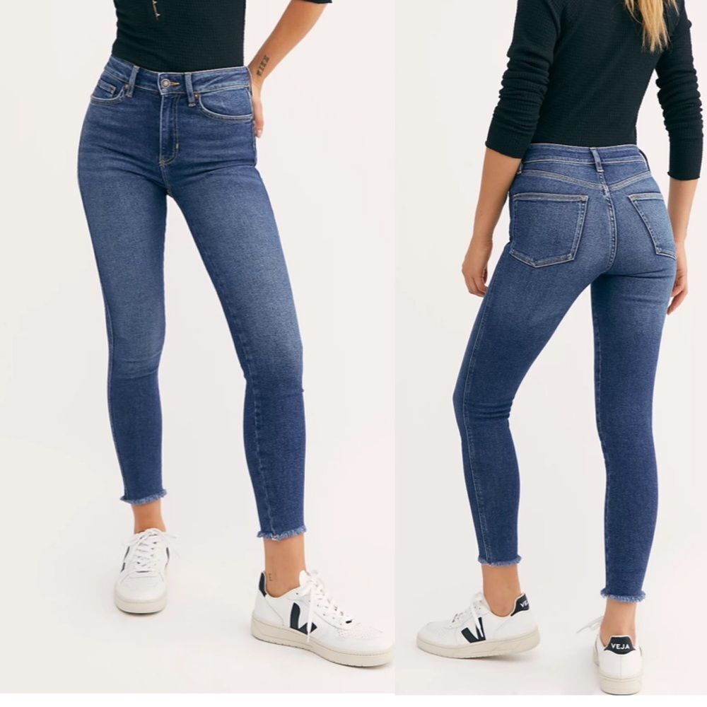 Free People RawHigh Rose Jeggings Capri Blue Various Sizes